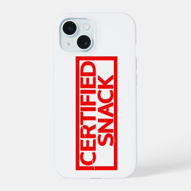 Certified Snack Stamp iPhone 15 Case (Back)