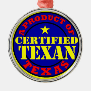 CERTIFIED TEXAN METAL TREE DECORATION