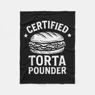 Certified Torta Pounder Funny Torta Meme Sandwich  Fleece Blanket