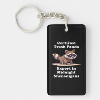 Certified Trash Panda Funny Cute Kawaii Racoon Key Ring