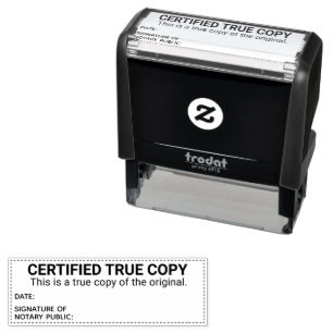 Certified True Copy Notary Public Signature Small Self-inking Stamp