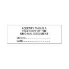 Certified True Copy of Original Document Sign Date