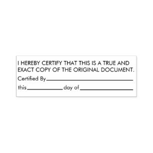 Certified True Copy Original Document  Self-inking Stamp