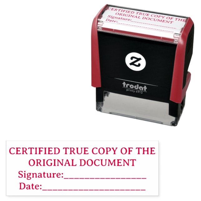 Certified True Copy Signature & Date Self-inking Stamp (In Situ)
