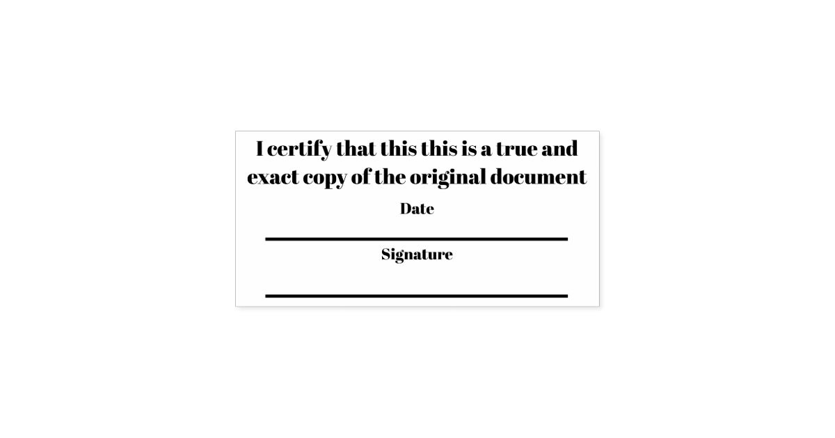 Certified True Copy Template Certified True Copy Template