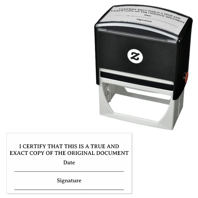 Certified true copy with date & signature  self-inking stamp (In Situ)