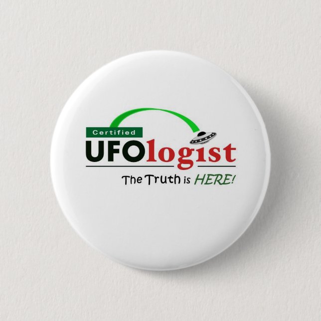 Certified UFOLogist Button (Front)