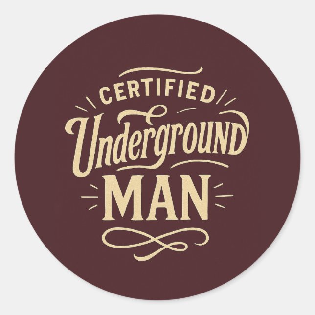 Certified Underground Man Fyodor Dostoevsky Mug Classic Round Sticker (Front)