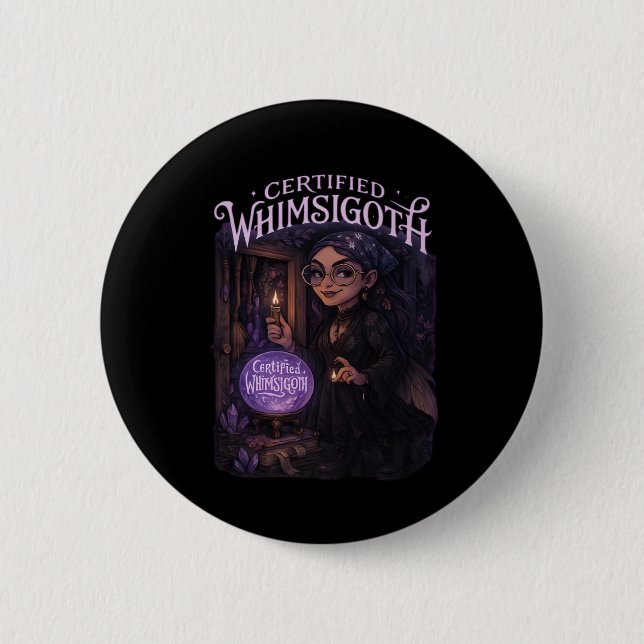 Certified Whimsigoth Witch Broom Closet Classic 6 Cm Round Badge (Front)
