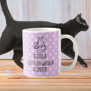 Certified Whisker Whisperer Personalised Cat Lover Coffee Mug