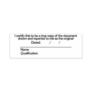 Certifying documents self-inking stamp