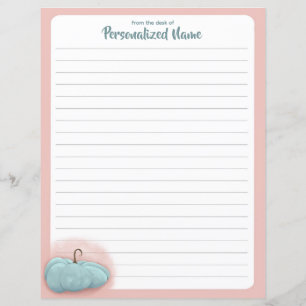 Cerulean Autumn - Lined Paper Sheet