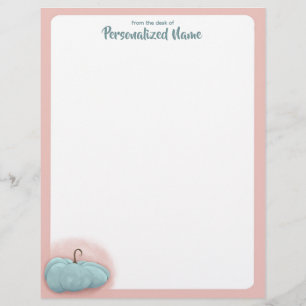 Cerulean Autumn - Unlined Custom Letterhead