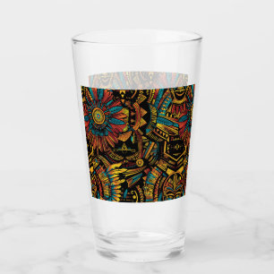 Cerulean 'Aztec Dream' Artisan Glass Tumbler