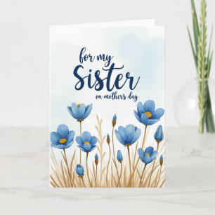 Cerulean Blossom Mothers Day Card