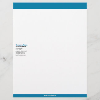 Cerulean Blue Bars Letterhead