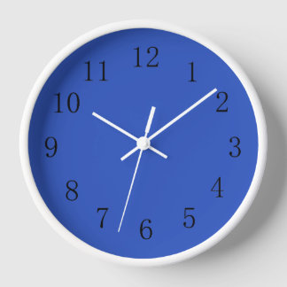 Cerulean Blue Colour Kitchen Wall Clock