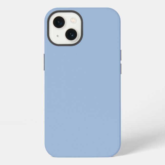 Cerulean blue Solid Colour iPhone Case (Back)