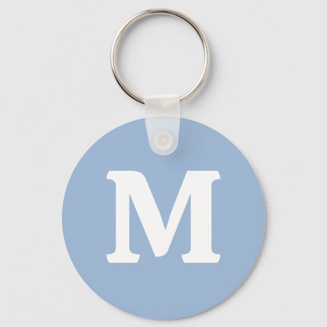 Cerulean blue Solid Colour Key Ring (Front)