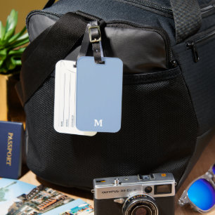 Cerulean blue Solid Colour Luggage Tag