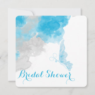 CERULEAN BUTTERFLY WEDDING Bridal Shower Invitation