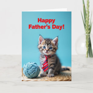 Cerulean Cat Fathers Day Card