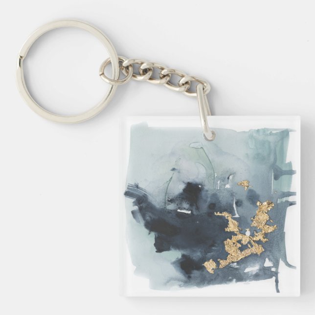 Cerulean & Gold Key Ring (Front)