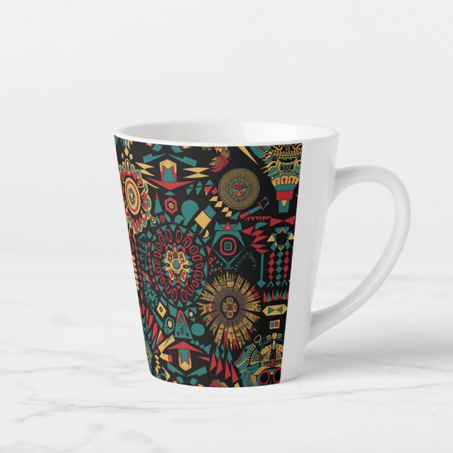 Cerulean "Heritage-Inspired Patterns" Espresso Lat Latte Mug (Right)