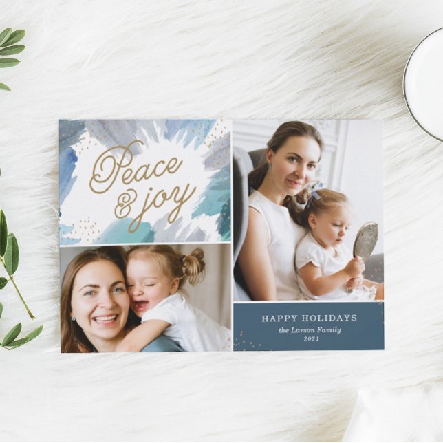 Cerulean Holiday Photo Card (Creator Uploaded)