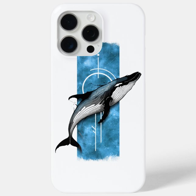 Cerulean Leviathan: Blue Whale Majesty Case-Mate iPhone Case (Back)