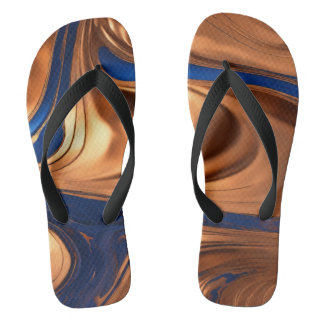 "Cerulean Opulence: Luxury Fusion of Dark Blue Mar Thongs