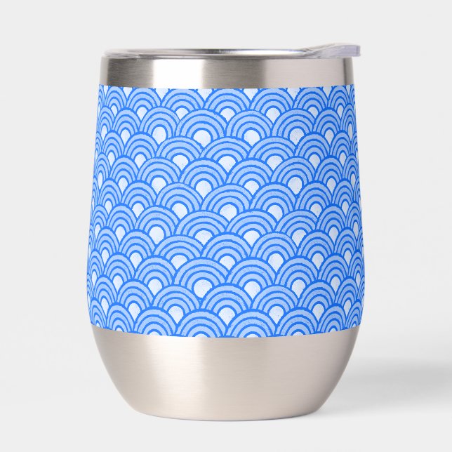 Cerulean Scales Stemless Wine Tumbler (Left)