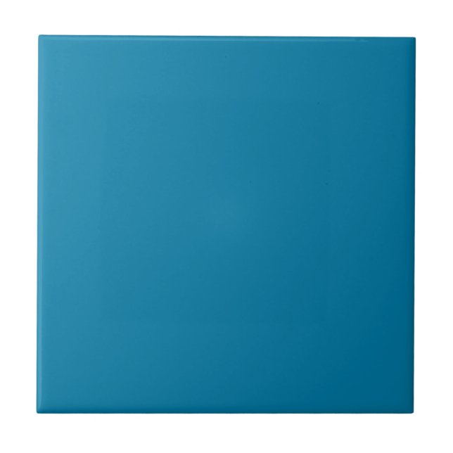 Cerulean Solid Colour | Classic | Elegant Ceramic Tile (Front)