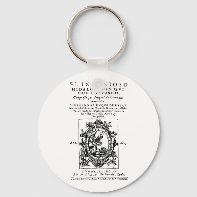 Cervantes -- Don Quixote De La Mancha Key Ring (Front)
