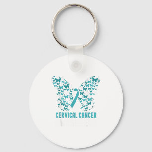 Cervical Cancer Awareness Month Butterfly Key Ring