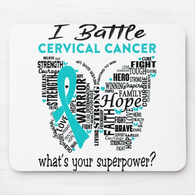 Cervical Cancer Awareness Month Ribbon Gifts Mouse Pad (Front)