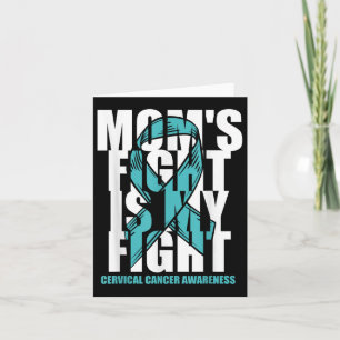 Cervical Cancer Awareness Month Teal Ribbon Moms F Card