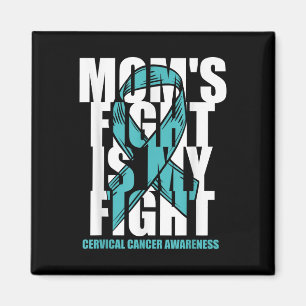 Cervical Cancer Awareness Month Teal Ribbon Moms F Magnet