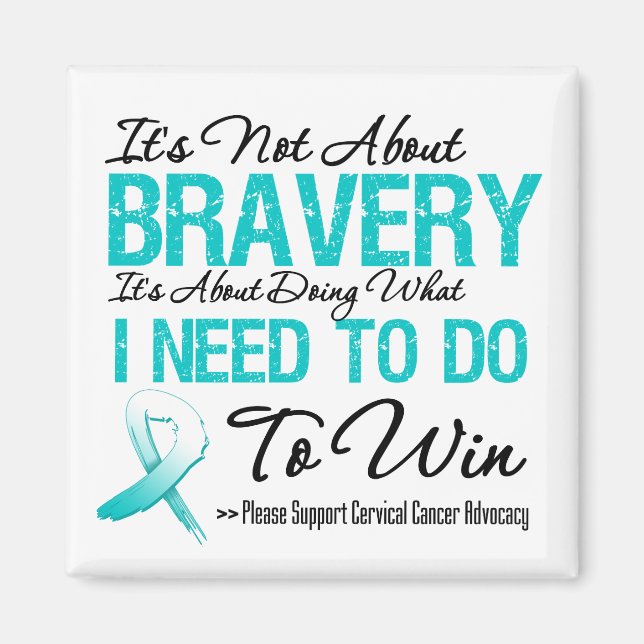 Cervical Cancer Battle Magnet (Front)