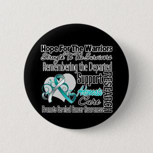 Cervical Cancer Hope Tribute Collage 6 Cm Round Badge