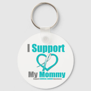 Cervical Cancer I Support My Mommy Key Ring