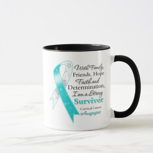 Cervical Cancer Support Strong Survivor Mug (Right)