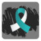 Cervical Cancer Teal White Ribbon With Scribble