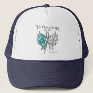 Cervical Cancer Warrior Celtic Butterfly Trucker Hat