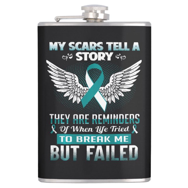 Cervical Cancer Women Hip Flask (Front)