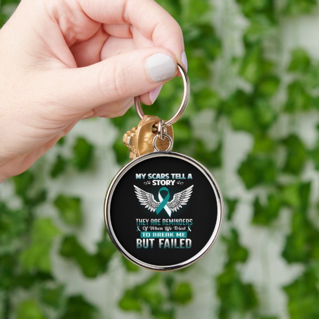 Cervical Cancer Women Key Ring (Hand)
