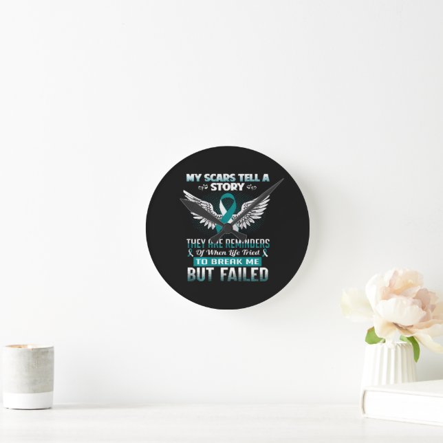 Cervical Cancer Women Round Clock (Home)