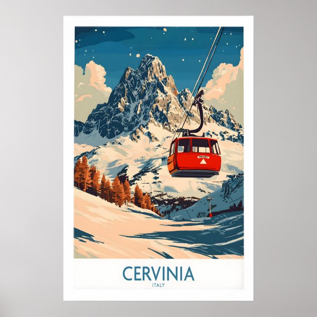 Cervinia Ski Poster 1 (Front)