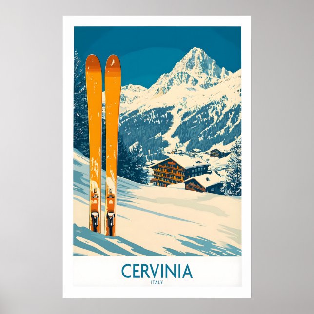 Cervinia Ski Wall Art Poster 1 (Front)