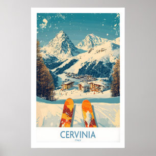 Cervinia Wall Art Ski Poster Italy 1